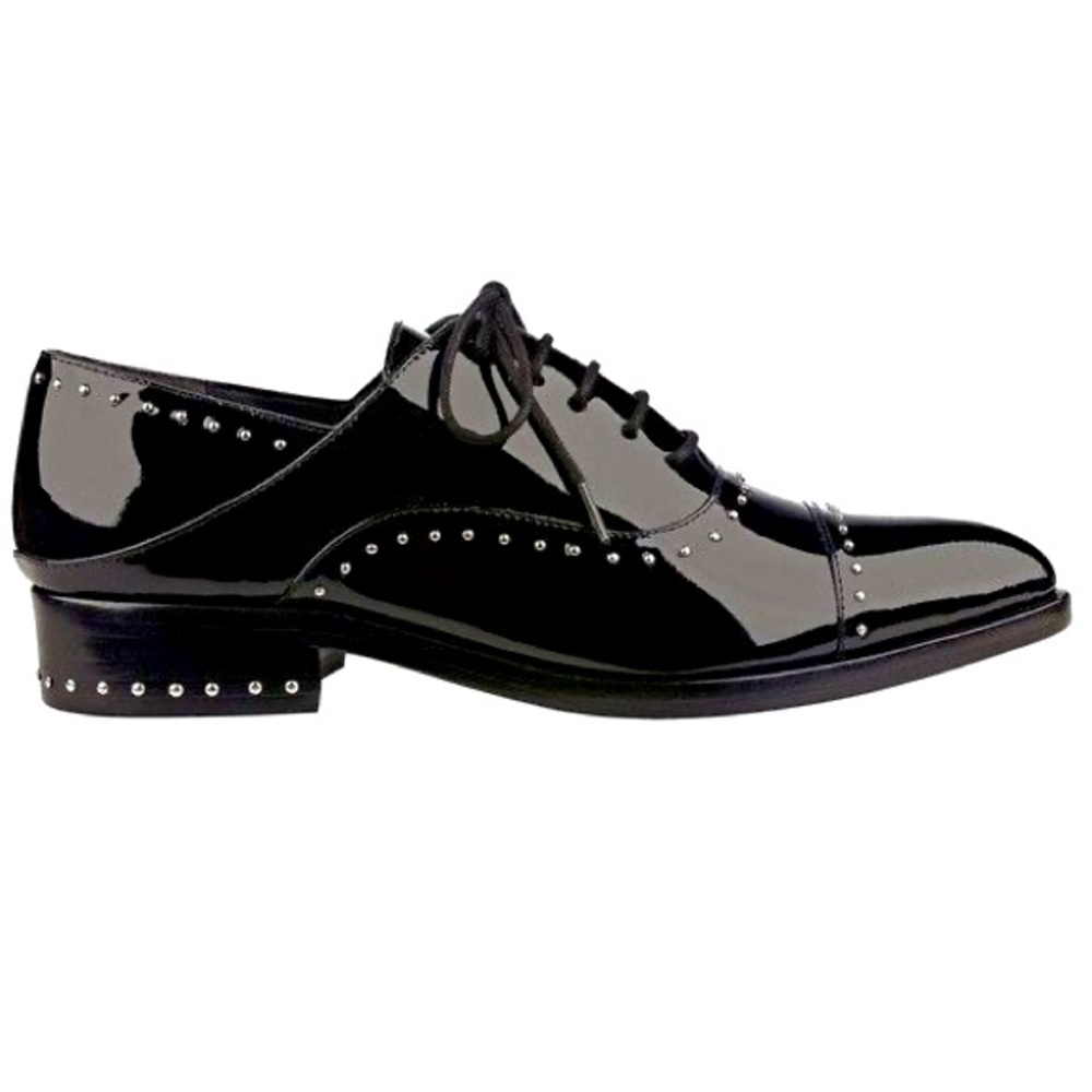 New in Box-Never Worn-Designer Sigerson Morrison Black Leather Dress Shoes sz 8